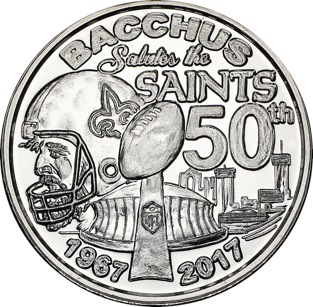 Bacchus Salutes the Saints' 50th